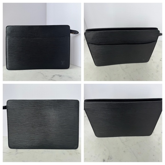 Louis Vuitton Black Epi Leather Zip Clutch - Picture 2 of 15